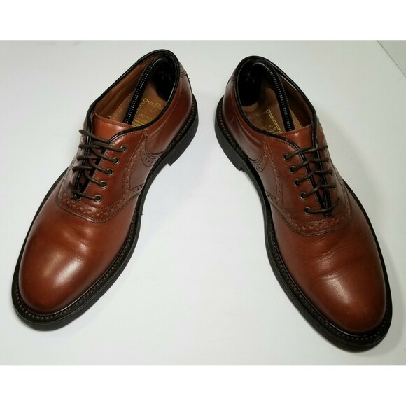 Antica Cuoieria Shoes Mens Size 9D Brown Saddle Lace-Up Oxfords Made in Italy